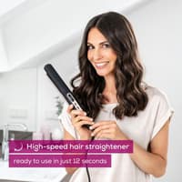 Beurer Hair Straightener with Ion Function Black & Rose Gold | HS 100