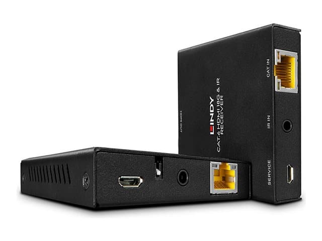 Lindy - Cat.6 HDMI 18G & IR Extender with PoC & Loop Out - transmitter and receiver - video/audio/infrared/power extender