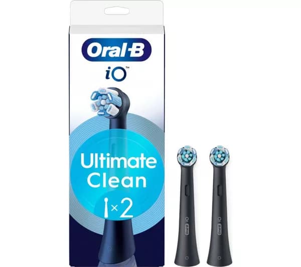 ORAL-B iO Ultimate Clean Replacement Toothbrush Head – Pack of 2, Black