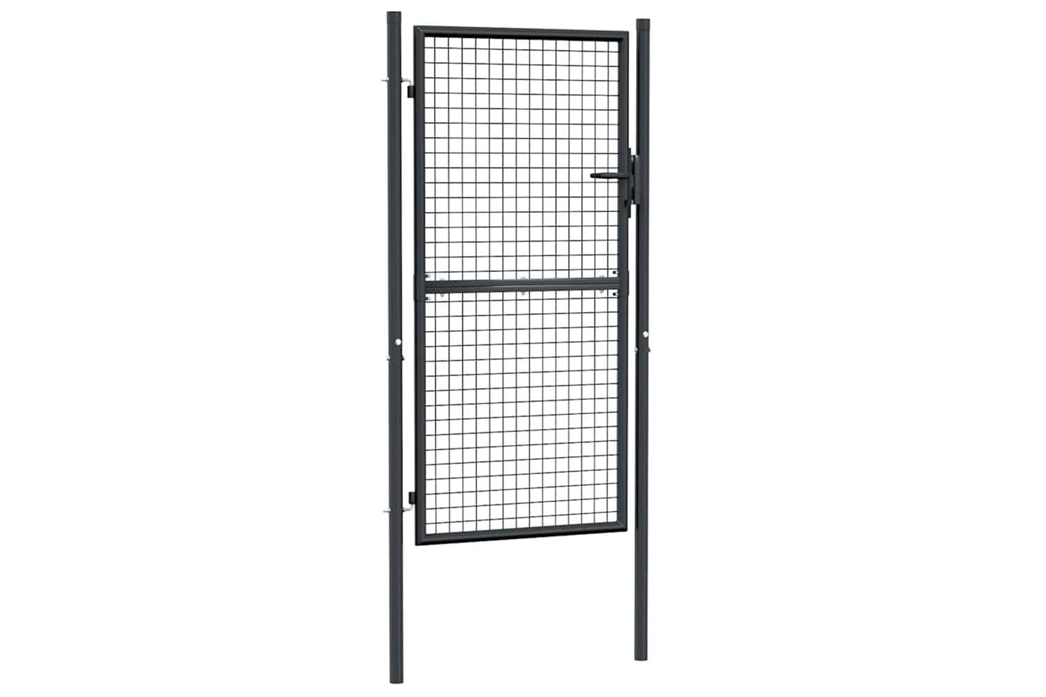 vidaXL 145774 Mesh Garden Gate Galvanised Steel 100x225cm Grey