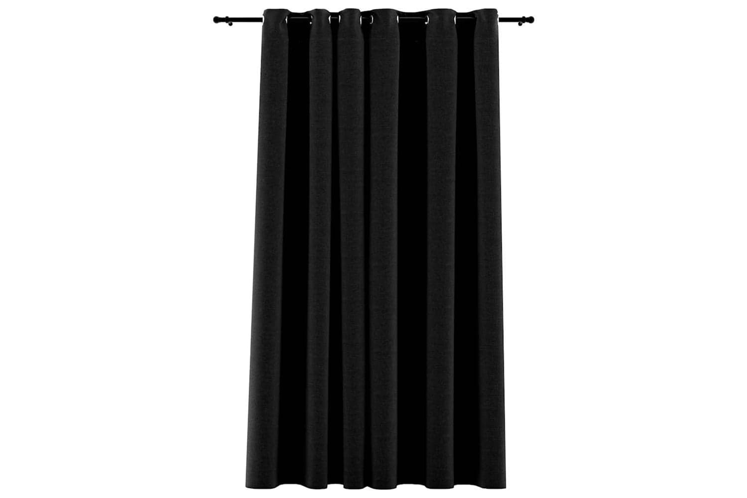 Vidaxl Linen-look Blackout Curtains With Gromments Anthracite 290x245cm