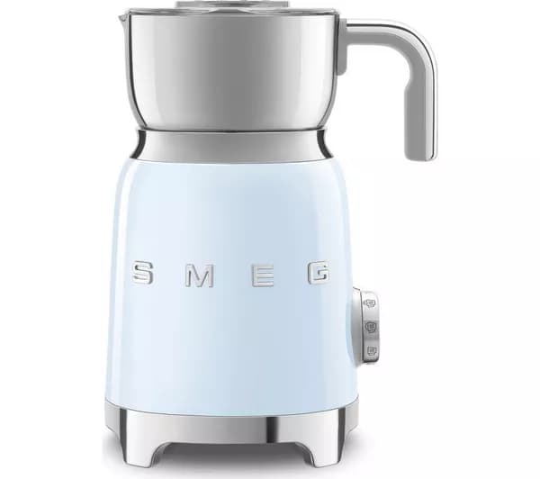 SMEG MFF11PBUK Electric Milk Frother - Pastel Blue