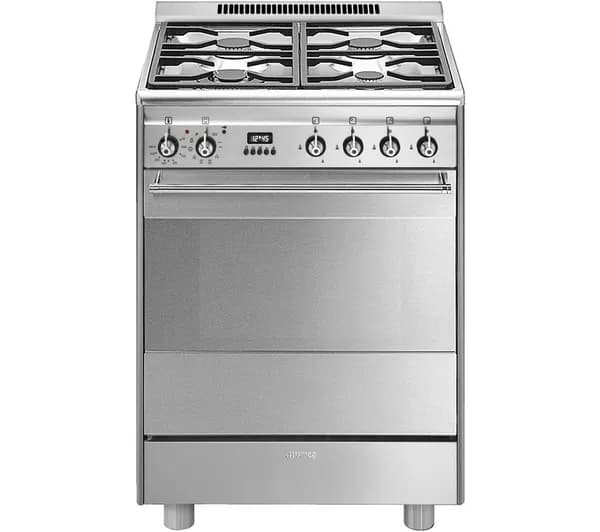 SMEG SUK61PX8 60 cm Dual Fuel Pyrolytic Cooker - Stainless Steel