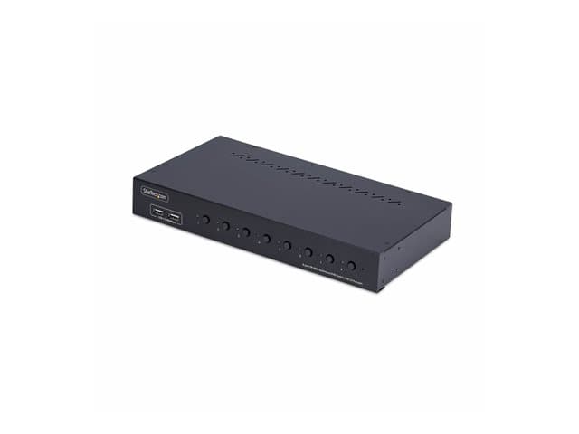STARTECH.COM - Startech 8-Port DisplayPort KVM Switch w/1U Rack Mount Kit, 4K 60Hz - KVM switch - 8 x KVM port(s) - 1 local user - desktop - TAA Compliant
