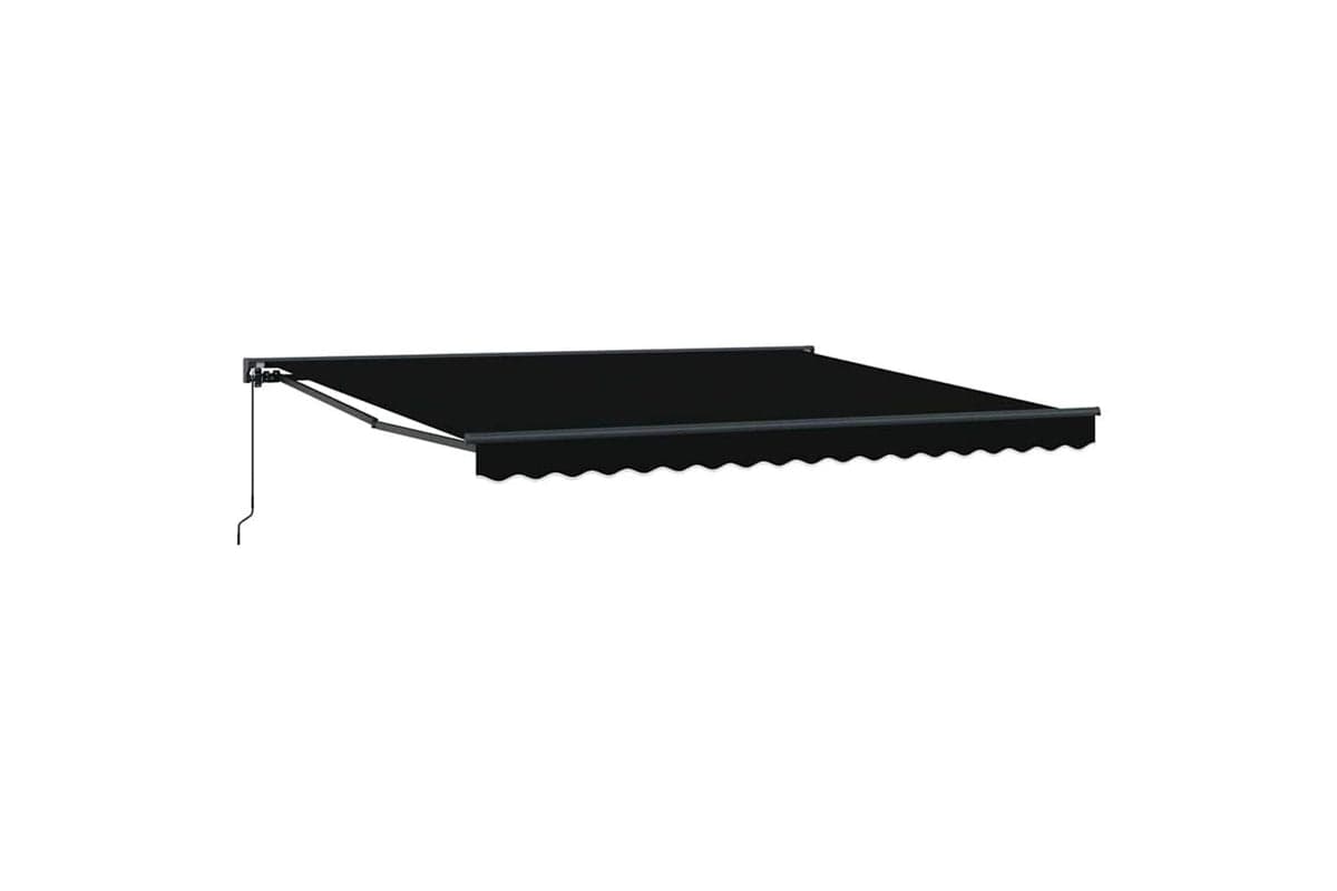 Vidaxl Retractable Awning Manual Black 400x300 Cm Fabric