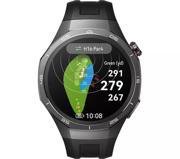 HUAWEI Watch GT 5 Pro - Titanium, Black Fluoroelastomer Strap, 46 mm