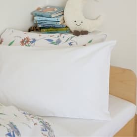 Fox & Friends Plain Toddler Pillowcase White