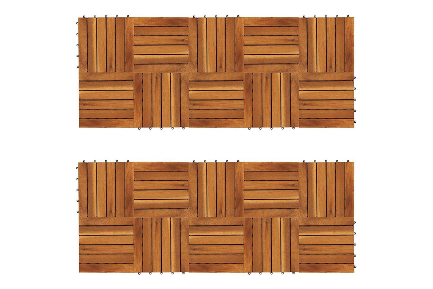 Vidaxl Decking Tiles Vertical Pattern 30 X 30 Cm Acacia Set Of 20