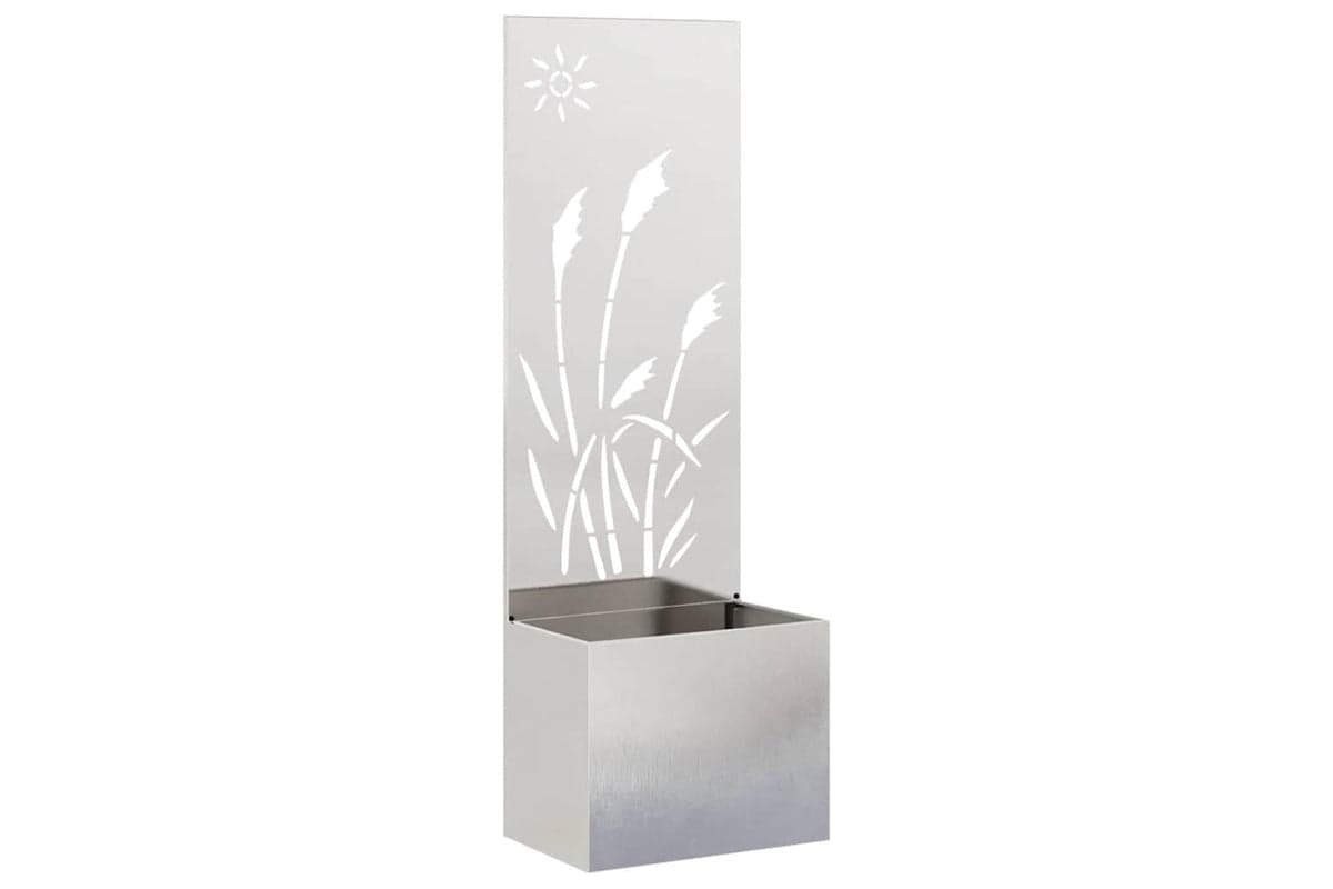 Garden Privacy Screen Sliver 50 X 140 Cm Stainless Steel