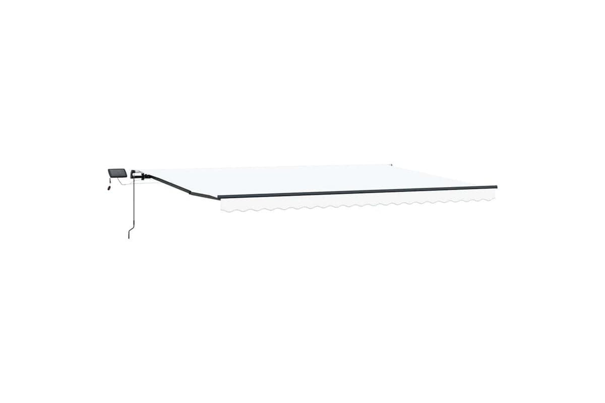 Vidaxl Retractable Awning Manual White 500 X 300 Cm Fabric
