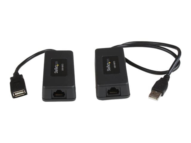 STARTECH.COM - Startech 1-Port USB 1.1 Extender - Up to 131 ft (40 m) over Cat5/Cat6 Extension - Up to 12 Mbps USB 1.1 Ethernet Extender (USB110EXT2) - USB extender - USB