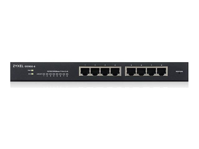 ZYXEL - GS1900 Series GS1900-8 - switch - managed - 8 ports - smart - rack-mountable