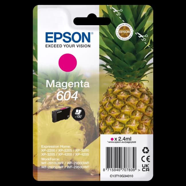 Epson 604 Pineapple Individual Ink | Magenta | T10G34010