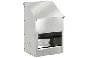 Vidaxl Chicken Feeder Silver 21 X 16 X 33 Cm Galvanised Steel
