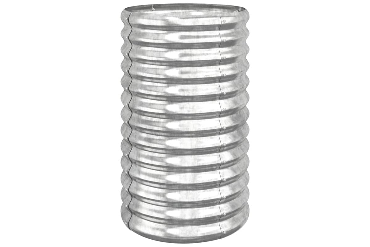vidaXL 318852 Garden Planter Powder-coated Steel 40x40x68cm Silver