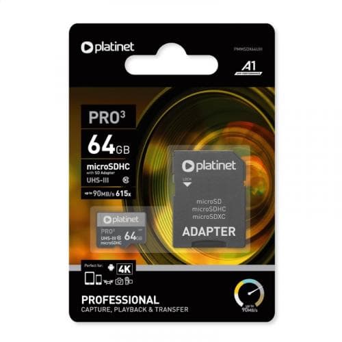 PLATINET            64GB UHS111 MICRO SD CARD U3