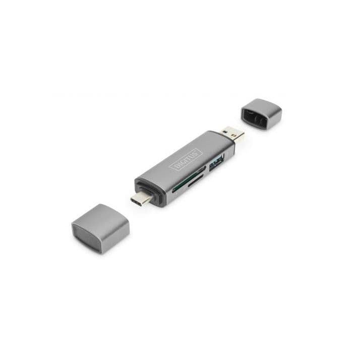 Digitus 70886, Dual Card Reader USB C - USB 3.0