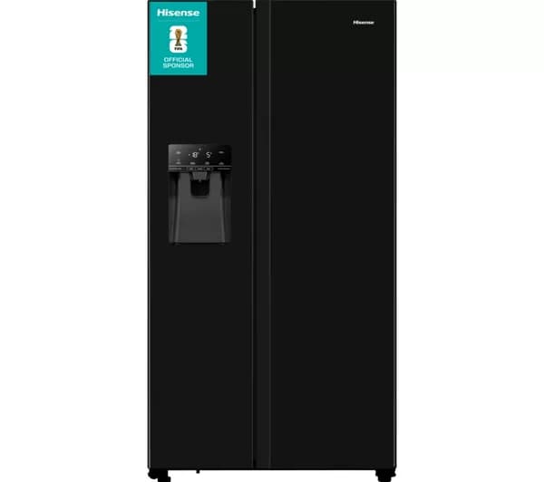 HISENSE PureFlat RS694N4TBE American-Style Fridge Freezer - Black