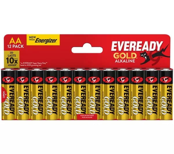 EVEREADY Gold AA Alkaline Batteries - Pack of 12