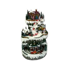 Ski Mountain Christmas Scene 51cm