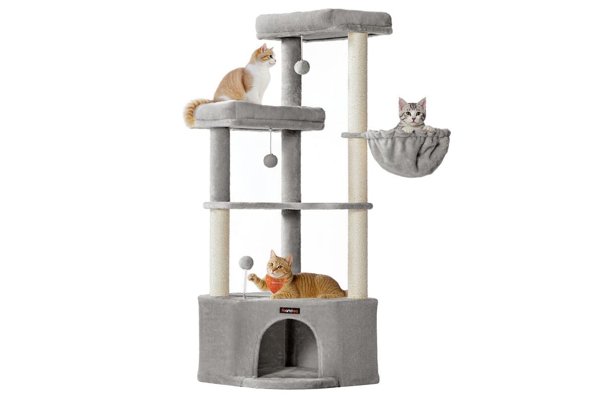 Feandrea Cat Tree | Cat Tree | Particleboard Plush Sisal | 140.7 Cm