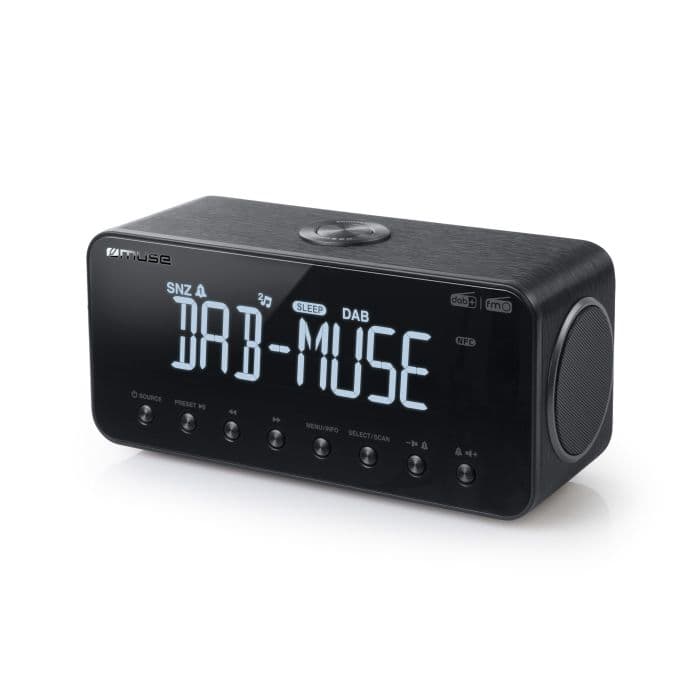 Muse M196DBT, Bluetooth, DAB/DAB+ PLL, Clock Radio, Black