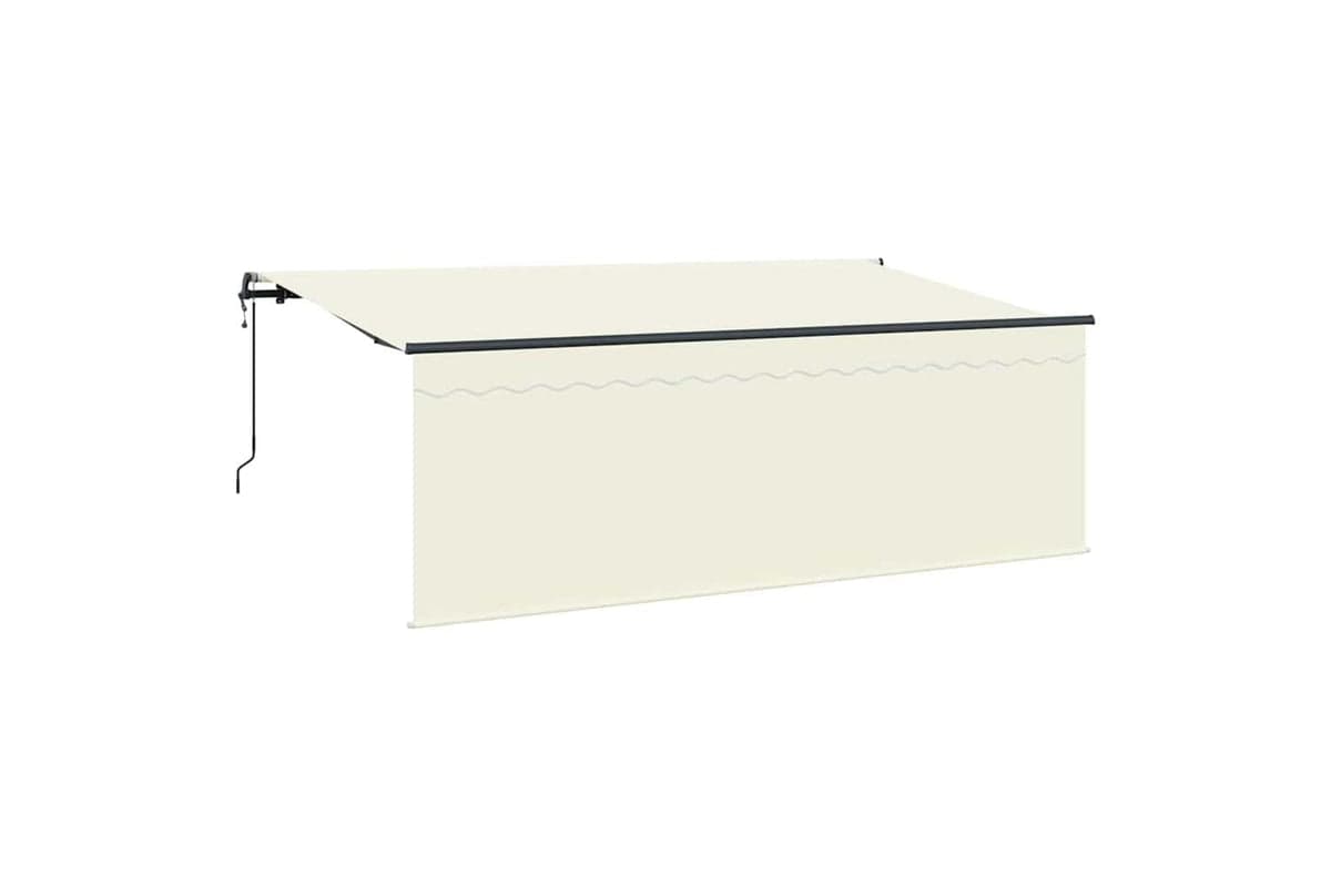 Vidaxl Awning With Blind Cream 350 X 200 X 120 Cm Fabric And Metal