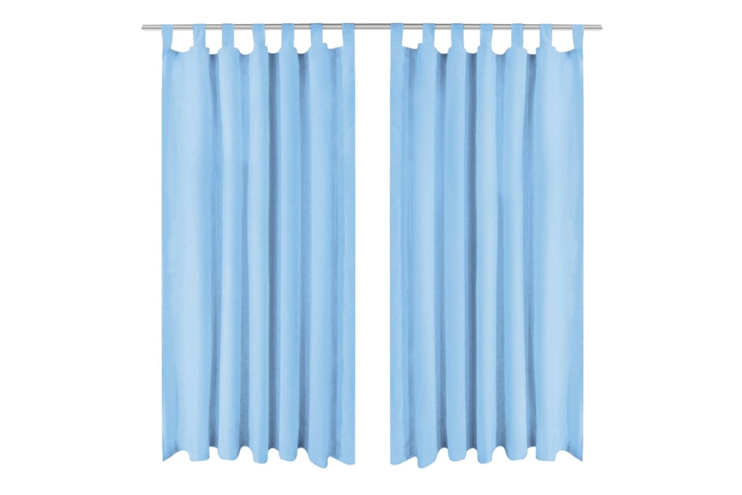vidaXL 132219 Micro-satin Curtains 2 Pcs With Loops 140x175cm Turquoise