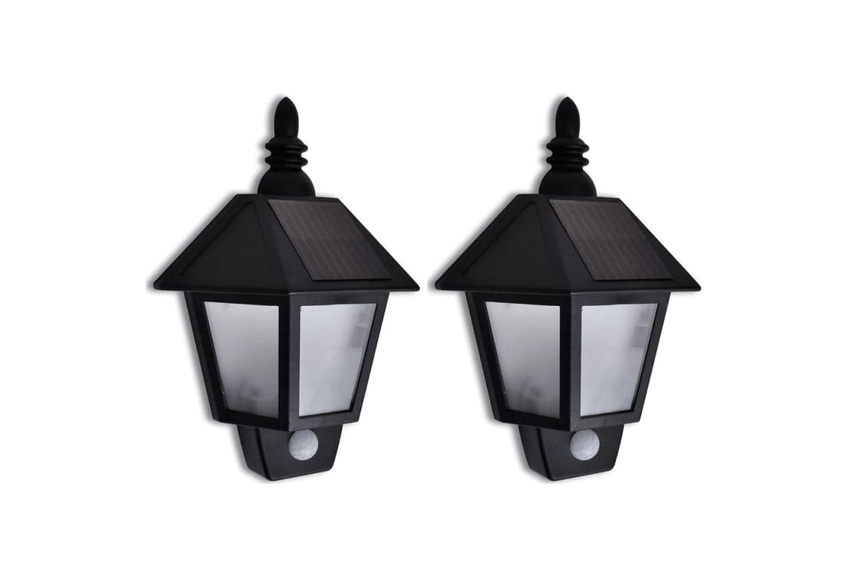 Vidaxl 270518 Solar Wall Lamp With Motion Sensor 2 Pcs