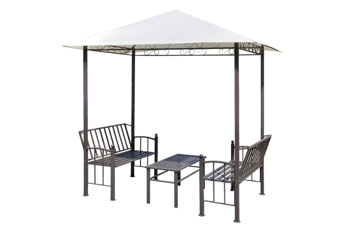 Vidaxl 43218 Garden Pavilion With Table And Benches 2.5x1.5x2.4 M
