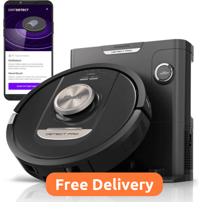 Shark PowerDetect Self-Empty Robot Vacuum - Black | RV2820VEUK