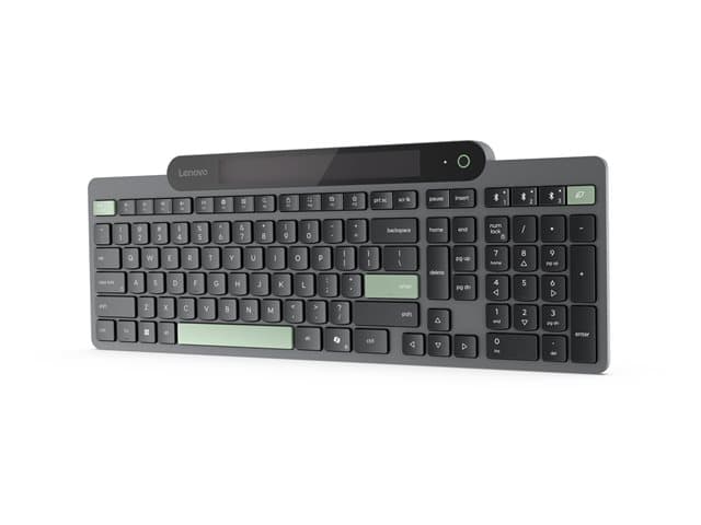 LENOVO - Keyboard - self-charging - wireless - Bluetooth 5.1 - QWERTY - UK - black - brown box
