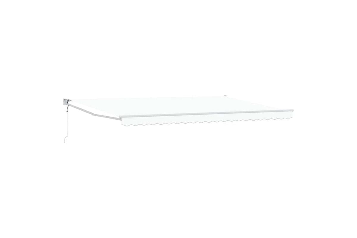 Vidaxl Retractable Awning White 500 X 300 Cm Fabric And Metal