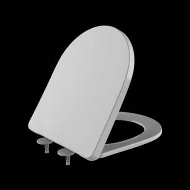 White Round Soft Close Toilet Seat with Quick Release - Legend