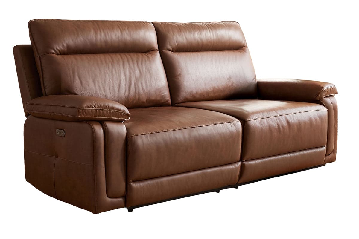Cadenza 3 Seater Sofa | Power Recliner | Leather | Tan