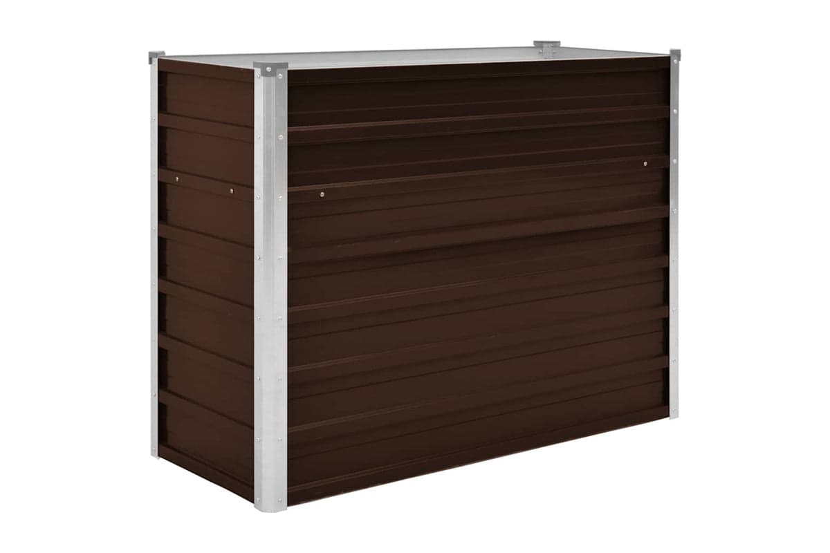 Vidaxl Garden Raised Bed Brown 100x40x77 Cm Galvanised Steel