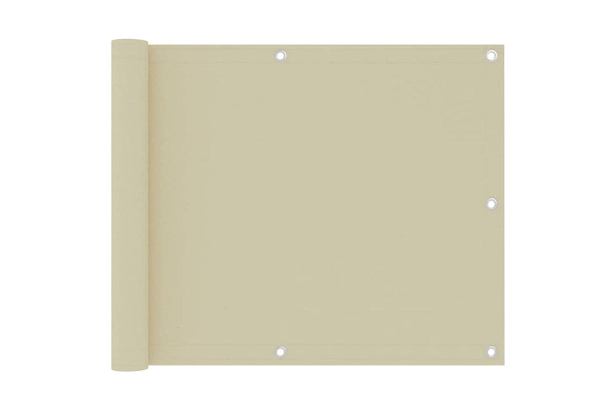 vidaXL 134948 Balcony Screen Cream 75x300cm Oxford Fabric