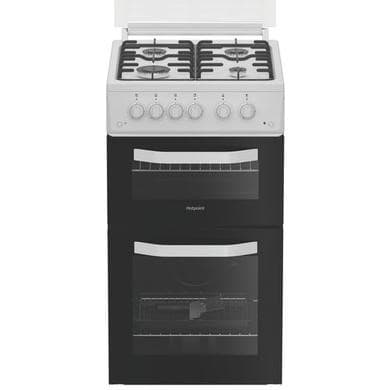 Hotpoint 50cm Gas Cooker with Lid - White
