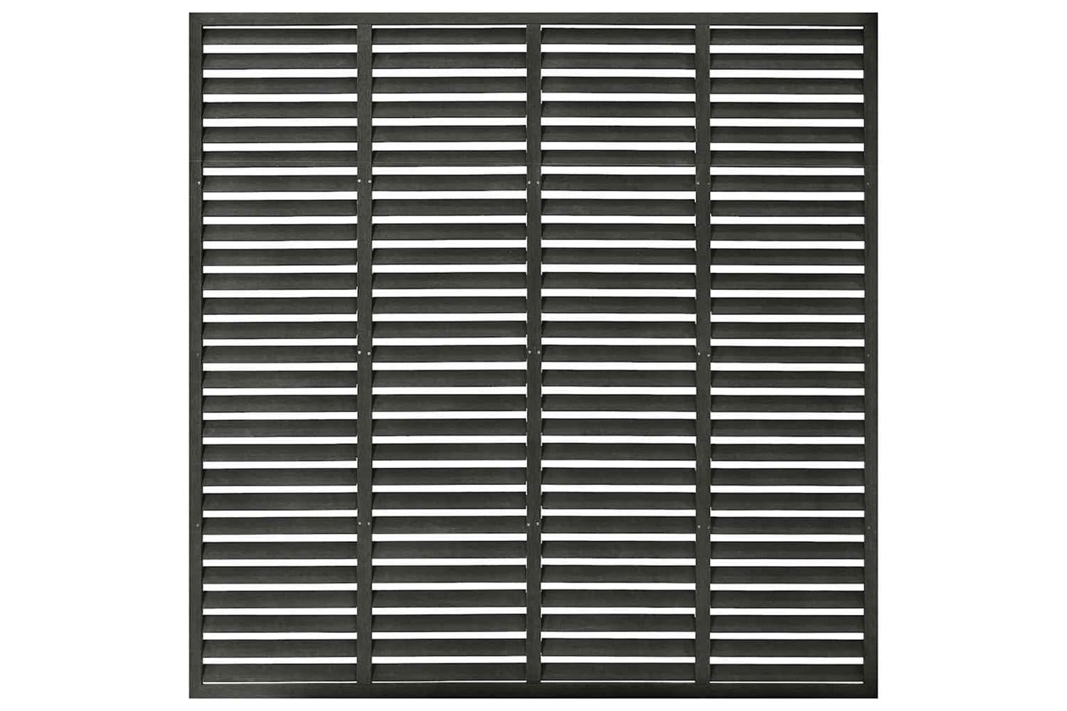 vidaXL Louver Fence Wpc 180x180cm Dark Grey