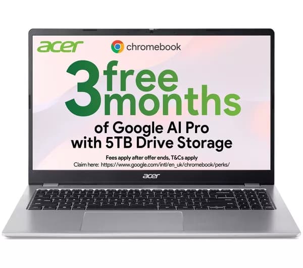 ACER 315 15.6" Chromebook - Intel® N50, 64 GB eMMC, Silver