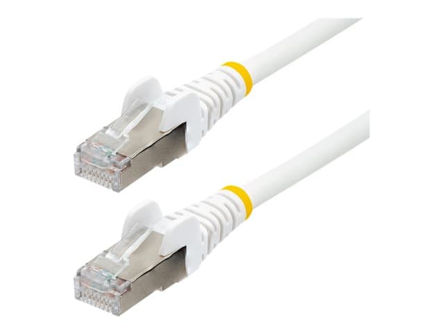 STARTECH.COM - Startech 1m CAT6a Ethernet Cable - White - Low Smoke Zero Halogen (LSZH) - 10GbE 500MHz 100W PoE++ Snagless RJ-45 w/Strain Reliefs S/FTP Network Patch Cord - patch cable - 1 m - white