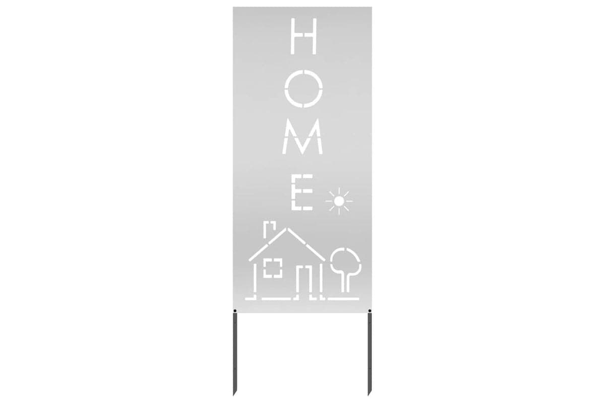 Garden Privacy Screen Silver 50 X140cm Galvanised Steel