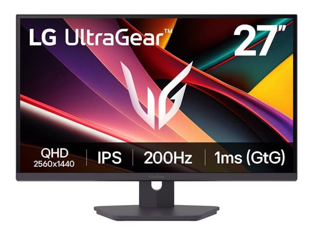 LG ELECTRONICS - LG UltraGear 27G610A-B - LED monitor - gaming - 27" - 2560 x 1440 QHD @ 200 Hz - IPS - 400 cd/m² - 1000:1 - DisplayHDR 400 - 1 ms - 2xHDMI, DisplayPort