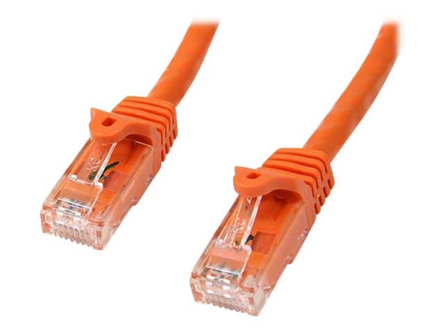 STARTECH.COM - Startech 75ft CAT6 Ethernet Cable, 10 Gigabit Snagless RJ45 650MHz 100W PoE Patch Cord, CAT 6 10GbE UTP Network Cable w/Strain Relief, Orange, Wiring is UL Certified/TIA - Category 6 - 24AWG (N6PATCH75OR) - patch cable - 22.9 m - orange