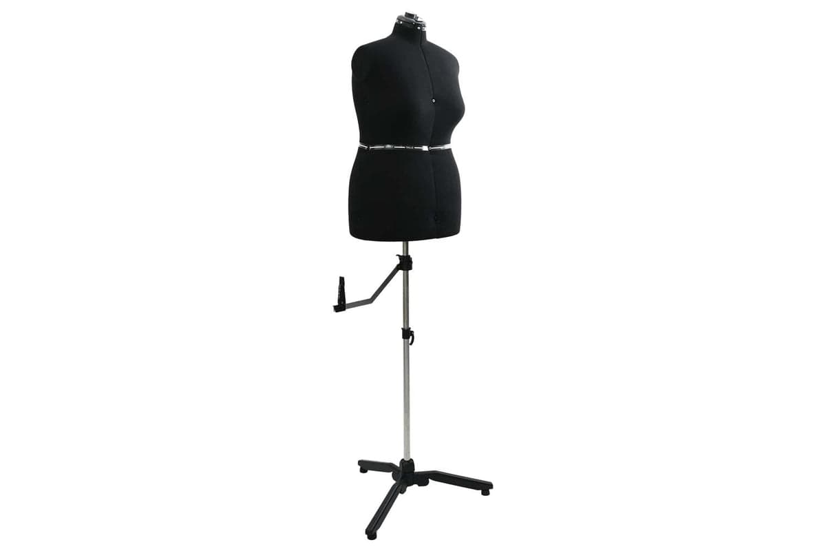 Vidaxl Adjustable Dress Form Female Height Adjustable Black L Velvet