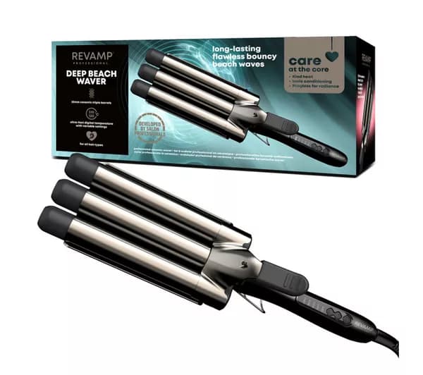 REVAMP Deep Beach Professional Ceramic Waver - Black