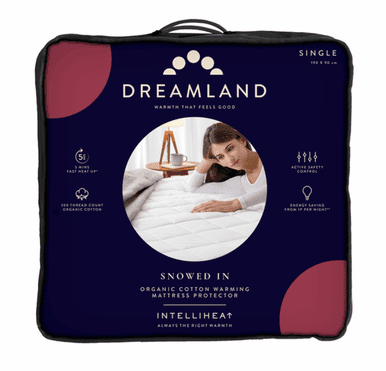 Dreamland Snowed In Organic Cotton Mattress Protector Single | 16886