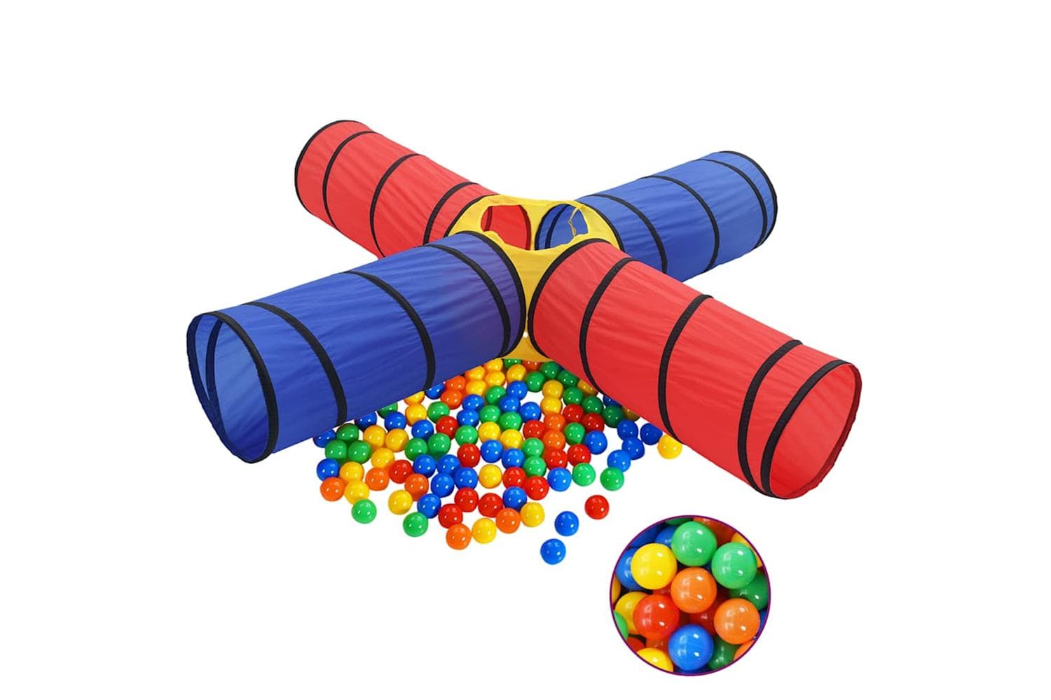 Vidaxl 3107709 Children Play Tunnel With 250 Balls Multicolour