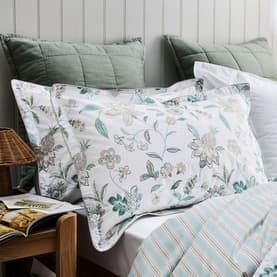Kew Oxford Pillowcase Pair Aqua Mix