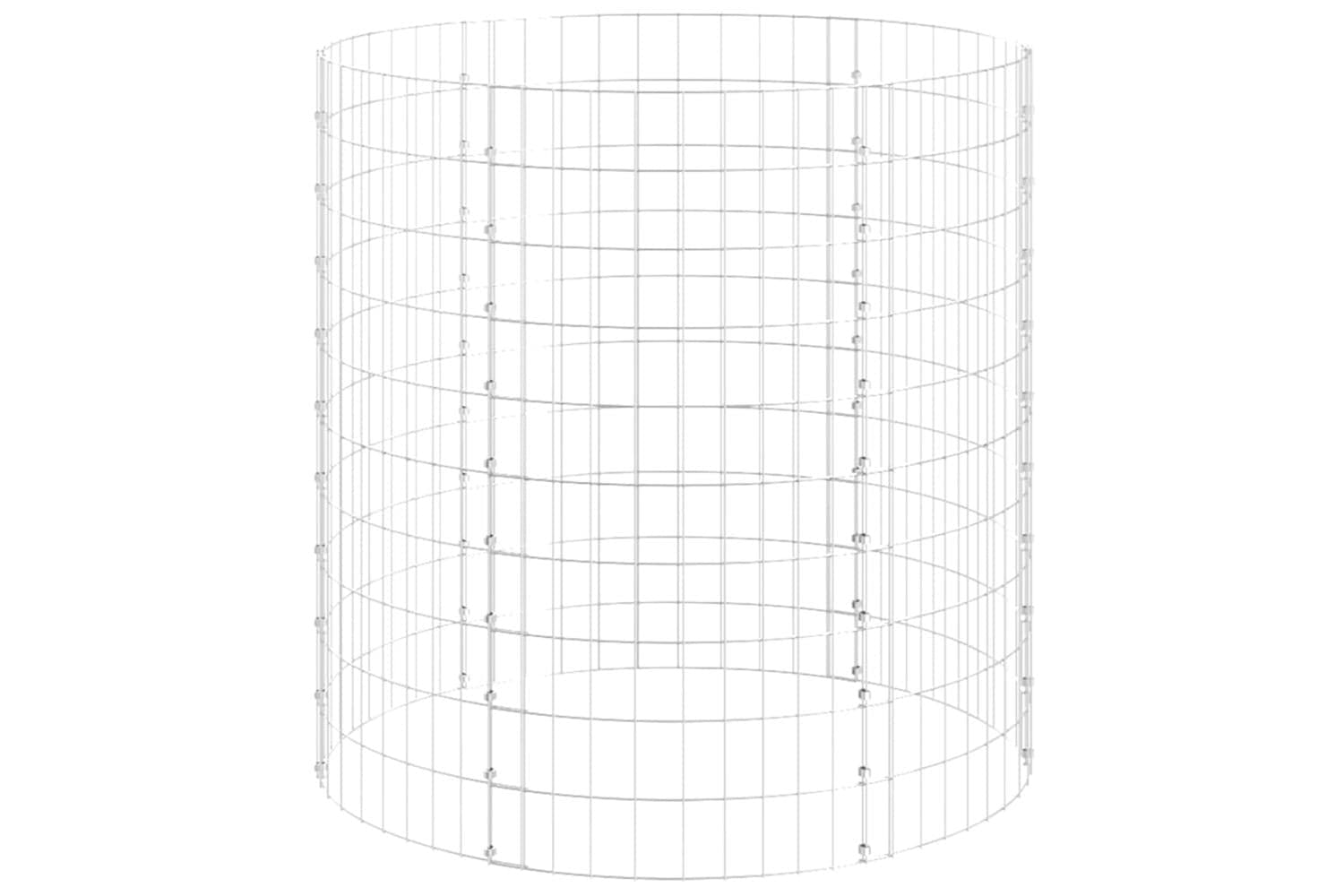 vidaXL Circular Gabion Pole Galvanised Steel 100x100cm